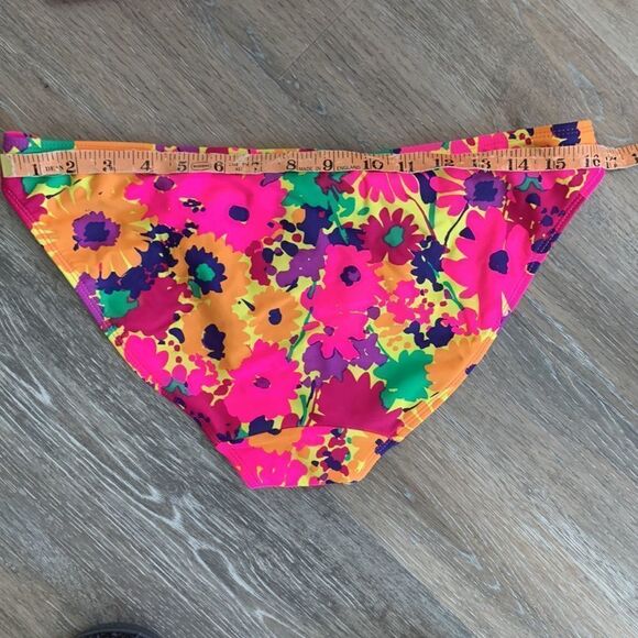 Old Navy bikini 2 piece bathing/swim suit pink floral med top large bottom NWOT - Picture 7 of 14